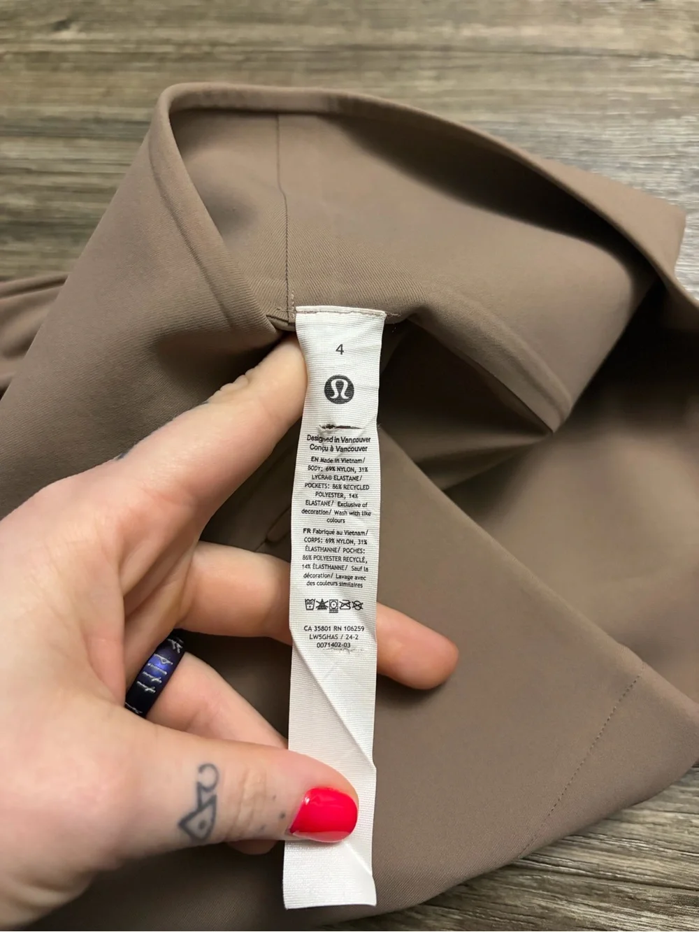 Lululemon Smooth Fit Pull-On High-Rise Pant *Regular 32” (Taupetastic) Size 4
